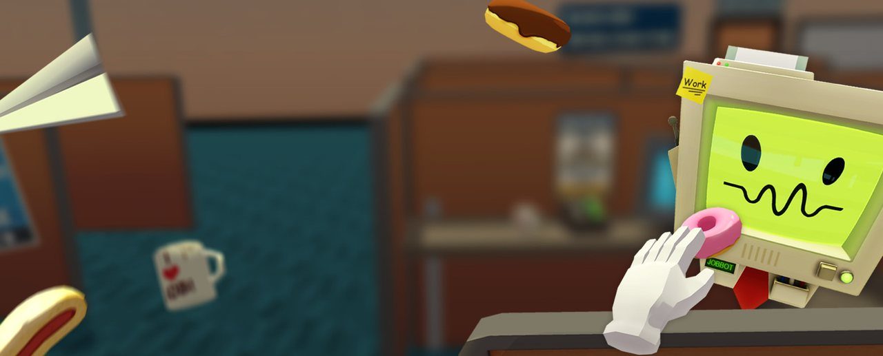 Key art for Job Simulator, Owlchemy Labs' stationary VR comedy game