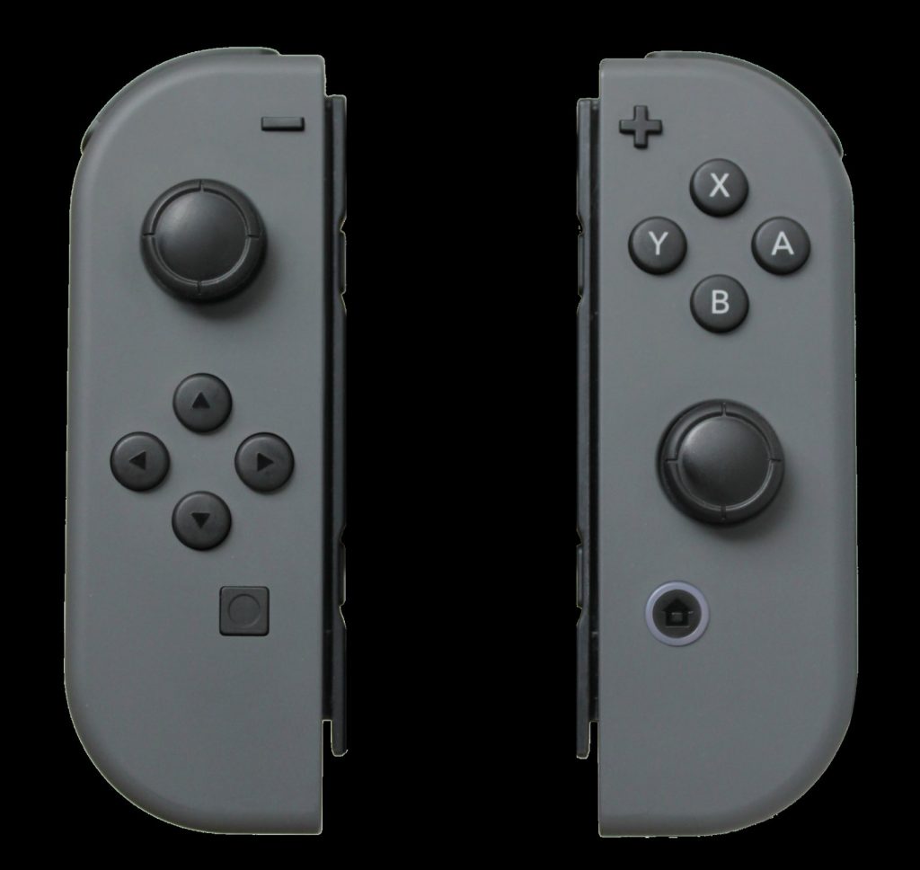 Left and right Nintendo Switch Joy-Con controllers
