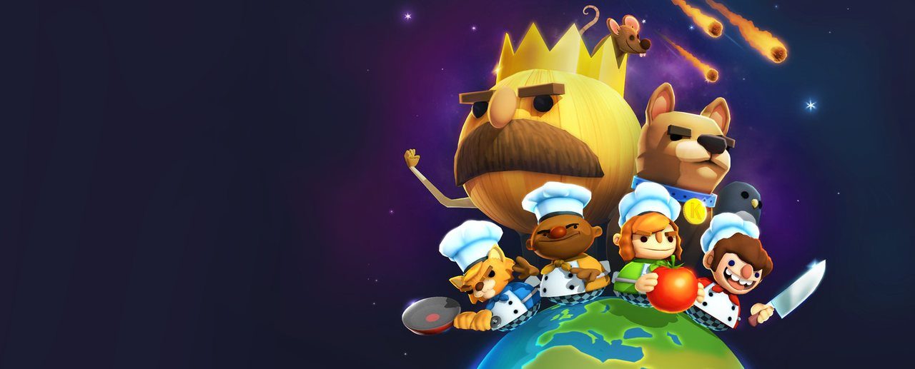 Key art for the original Overcooked co-op cooking game